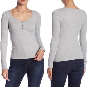 NWOT Project Social T Ribbed Long Sleeve Henley